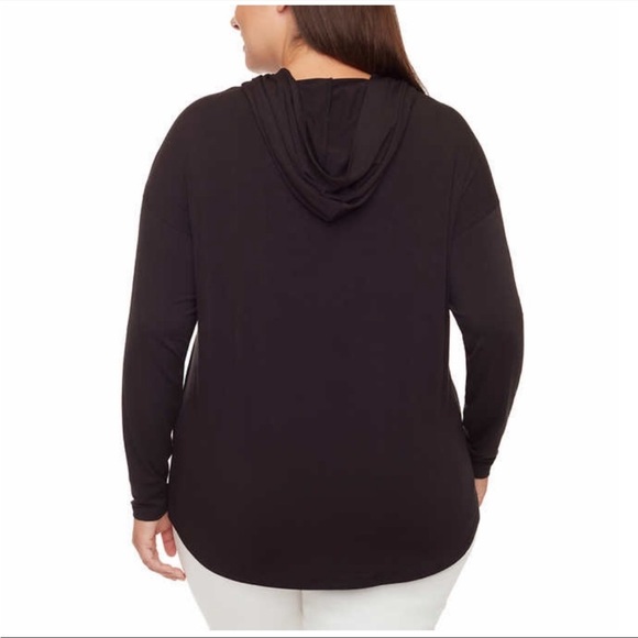 S.C. & CO Ladies Top with Hood, Black - Picture 6 of 7